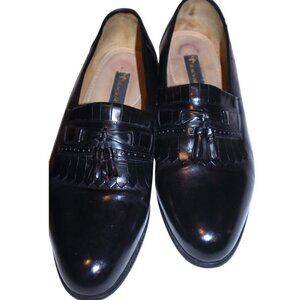 Stacy Adams Black Tassel Kiltie Loafers 14W Classic Preppy Old Money